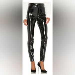 Rag & Bone vinyl pants high rise black Spandex